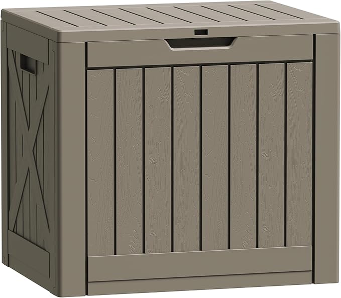 Flamaker Resin Deck Box 40 Gallon Waterproof Outdoor Indoor Storage Box by Flamaker