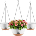 3-Piece Set of 10-Inch Hanging Planters by Unknown