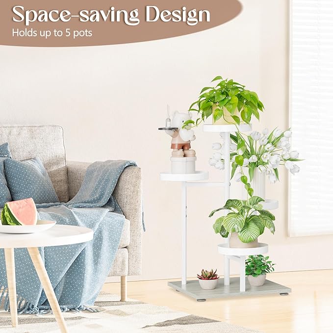 iDavosic.ly 4 Tier Plant Stand Indoor, Tiered Corner Flower Holder Shelf Outdoor - Image 7