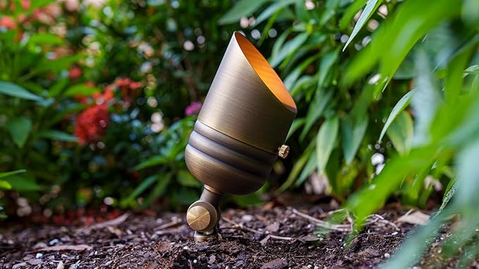 VOLT Fat Boy 12V Brass Outdoor Mini Spotlight - Image 7