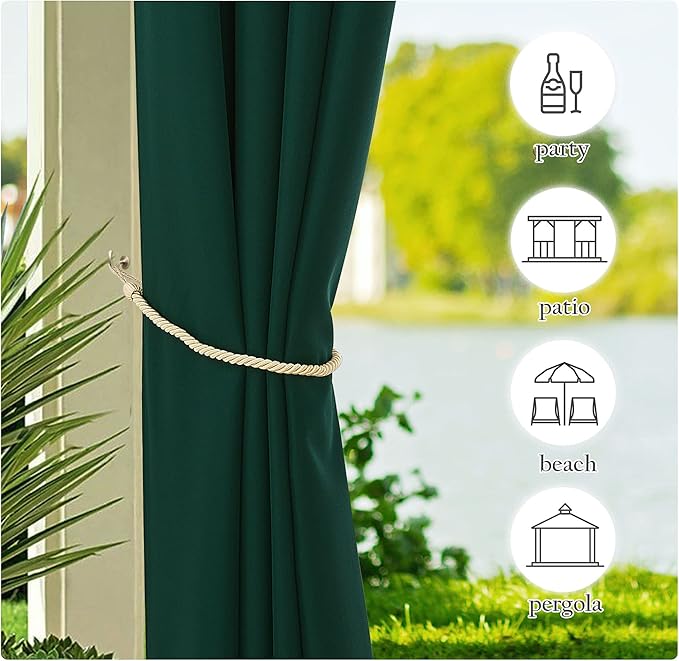 NICETOWN 2 Panels Outdoor Curtains - Image 6