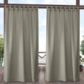 Exclusive Home Cabana Solid Indoor/Outdoor Light Filtering Hook-and-Loop Tab by Exclusive+Home