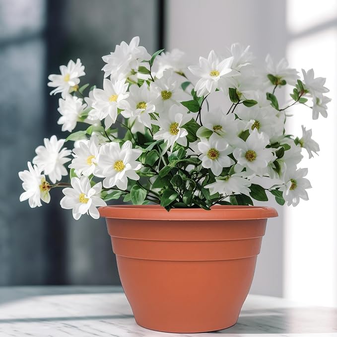 5 Pack 10 Inch Plant Pots Lightweight Planters - Image 4