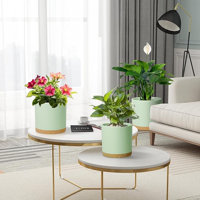 8/7/6 inch Plant Pots, 3 Pack Cylinder Flower Pots - Image 7