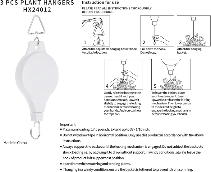 3Pcs Retractable Plant Hanger - Image 8