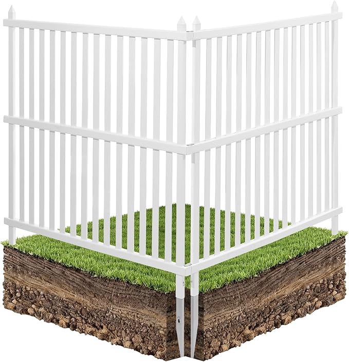 VEVOR 48" W x 48" H Vinyl Fence Panels, Air Conditioner Fence, Outdoor Privacy by VEVOR