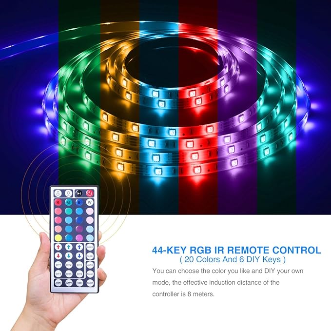 DAYBETTER Led Strip Lights 16.4ft Waterproof Color Changing Led Lights - Image 9