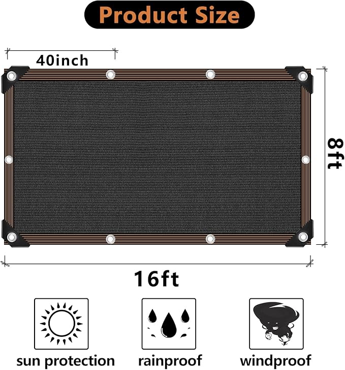 8 x 16 FT Shade Cloth 90% Sunblock Net - Image 2