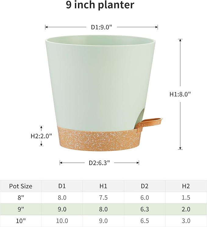 FaithLand 2-Pack 9 Inch Planter Pots - Image 2