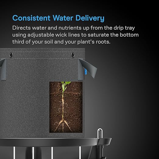 AC Infinity Self-Watering Fabric Pot Base, Elevated Plant Saucers - Image 4