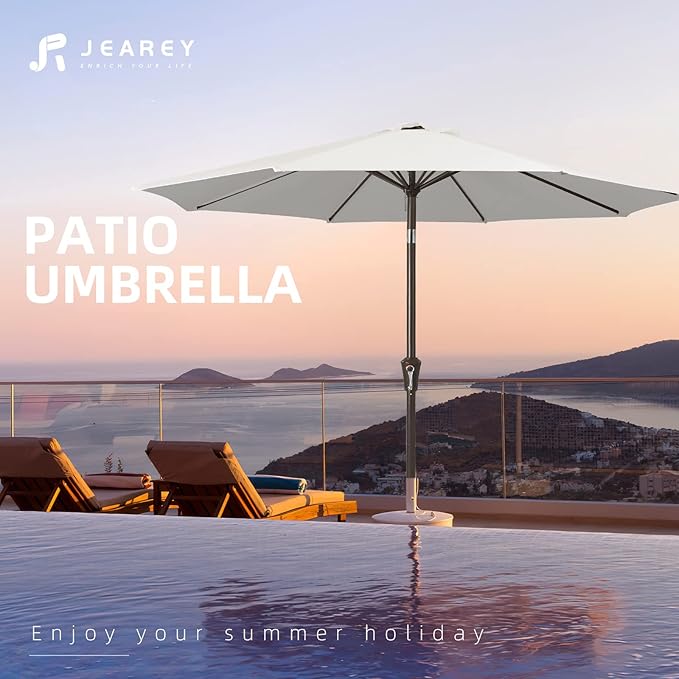 JEAREY 9FT Outdoor Patio Umbrella Outdoor Table Umbrella - Image 7