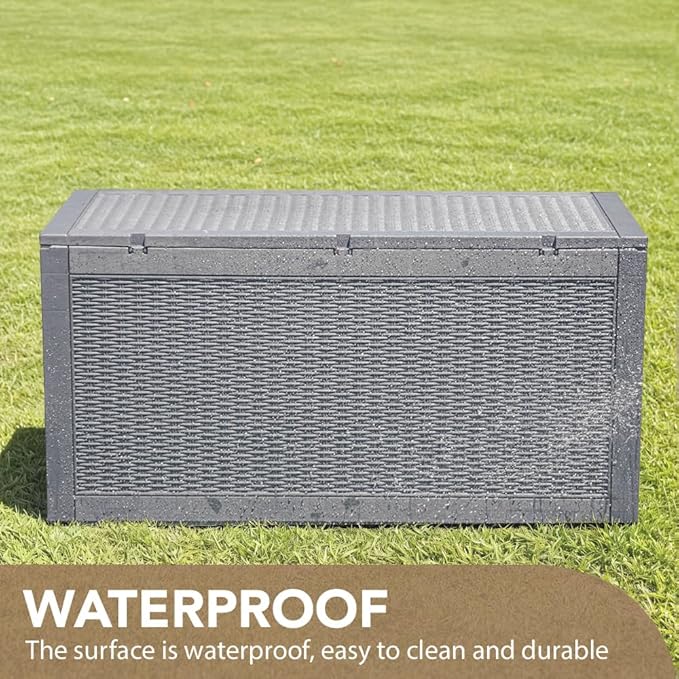 Devoko 95 Gallon Deck Box Large Resin Outdoor Storage Box, Waterproof and UV - Image 4