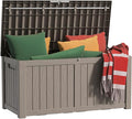 EasyUp 150 Gallon Outdoor Storage Box, Resin Waterproof UV-Resistant Deck Box by EASYUP