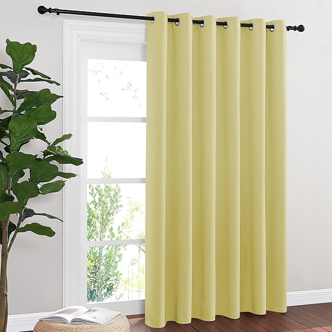 NICETOWN Blackout Sliding Door Curtains 84 Inch Length, Extra Wide Room Divider by NICETOWN