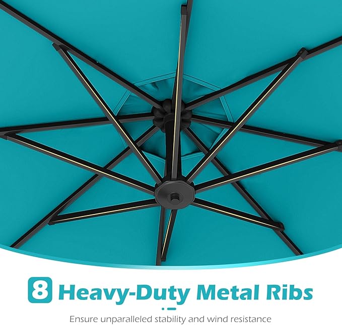 Tangkula 10ft Solar LED Patio Umbrella - Image 9