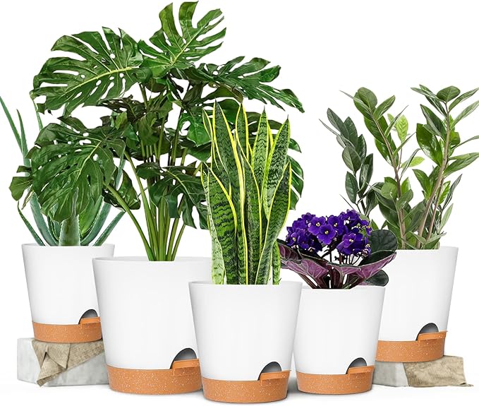 GARDIFE Plant Pots 7/6.5/6/5.5/5 Inch Self Watering Planters - Image 2