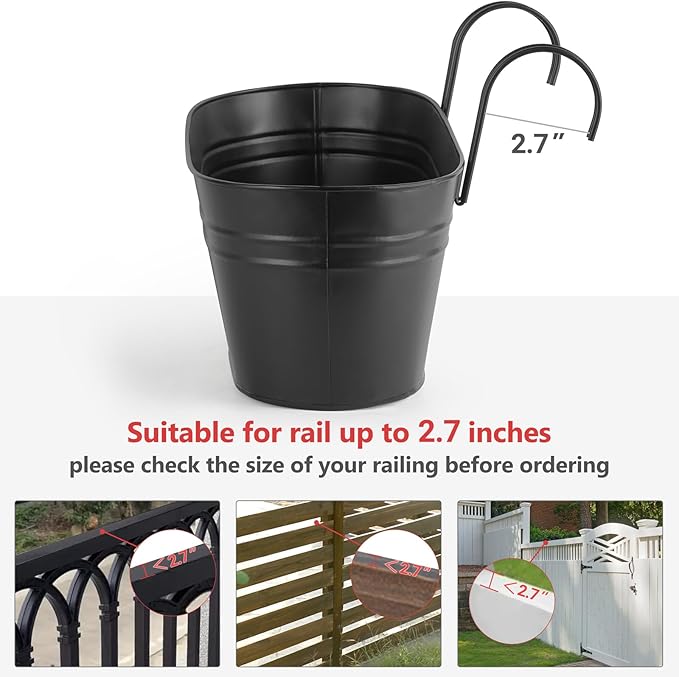 Dahey 4 Pcs Metal Hanging Flower Pots - Image 6