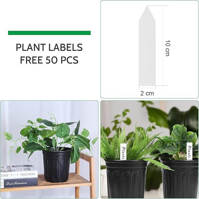 JERIA 50-Pack 1 Gallon Flexible Plant Nursery Pots - Image 3