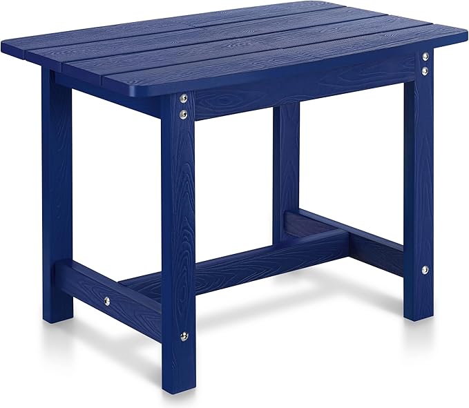 Y&M Adirondack Outdoor Side Table, HIPS Patio End Table, Waterproof Outside by YM