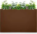 Galvanized Steel Planter Box-No Installation Required Metal Rectangular Block by Zezgeuro