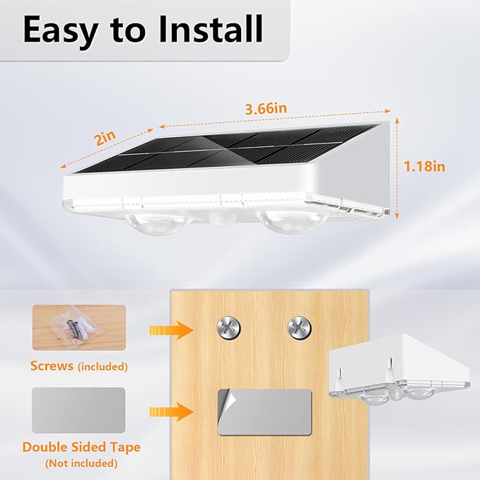NIORSUN Solar Fence Lights, 12 Pack Solars Deck Light, Warm White Color - Image 6