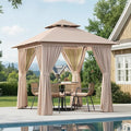 AOXUN Outdoor Gazebo for Patio 8x8 Metal Frame Canopy by Aoxun