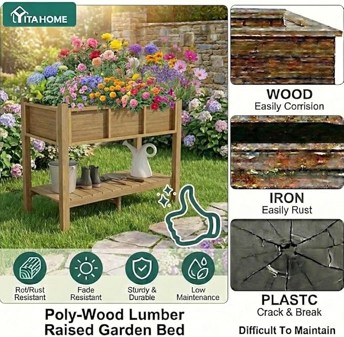 YITAHOME Raised Garden Bed Outdoor HDPE - Image 3