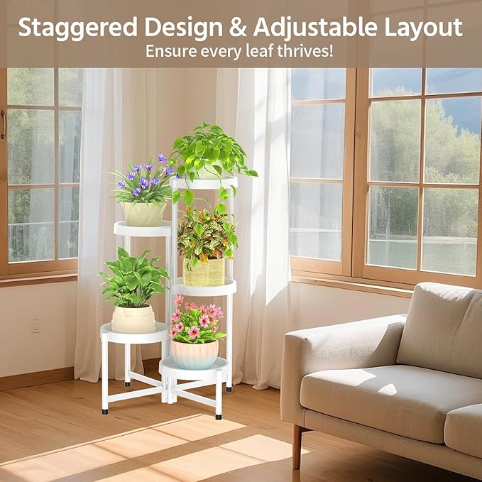 LASZOLA 5 Tiered Folding Plant Stand Indoor - Image 7