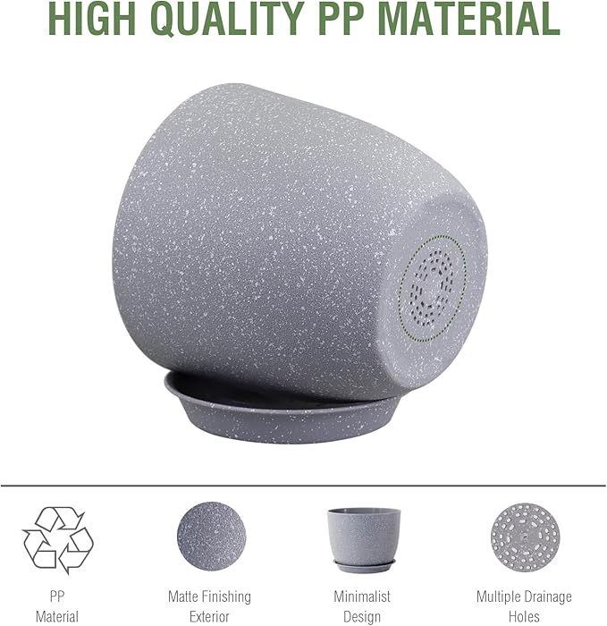 Plant Pots 12 inch, Plastic Planters - Image 3