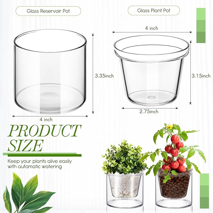 Baderke 2 Pcs 4 Inch Self Watering Pot - Image 2