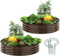 Galvanized Metal Planter Round Raised Garden Bed Kit by ZFHgarden