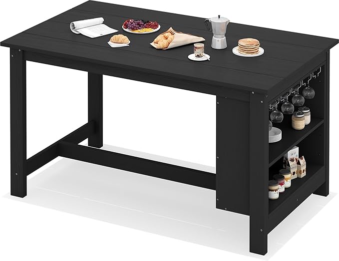 SERWALL Outdoor Bar Table, All Weather HDPE 36" Counter Height Dining Table by SERWALL