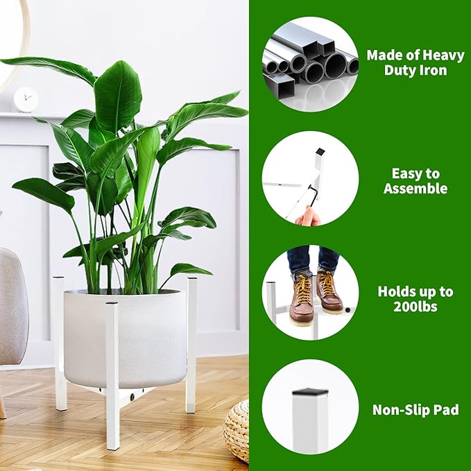 Aripark Plant Stand Indoor Adjustable, Metal Modern Plant Stands, Heavy Duty - Image 2
