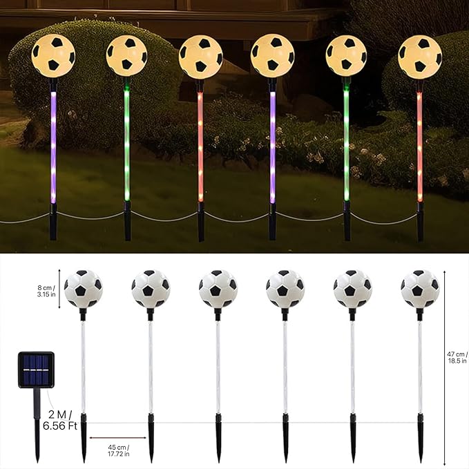 Solar Lights Outdoor, Soccer Theme LED Stake Light - Image 3