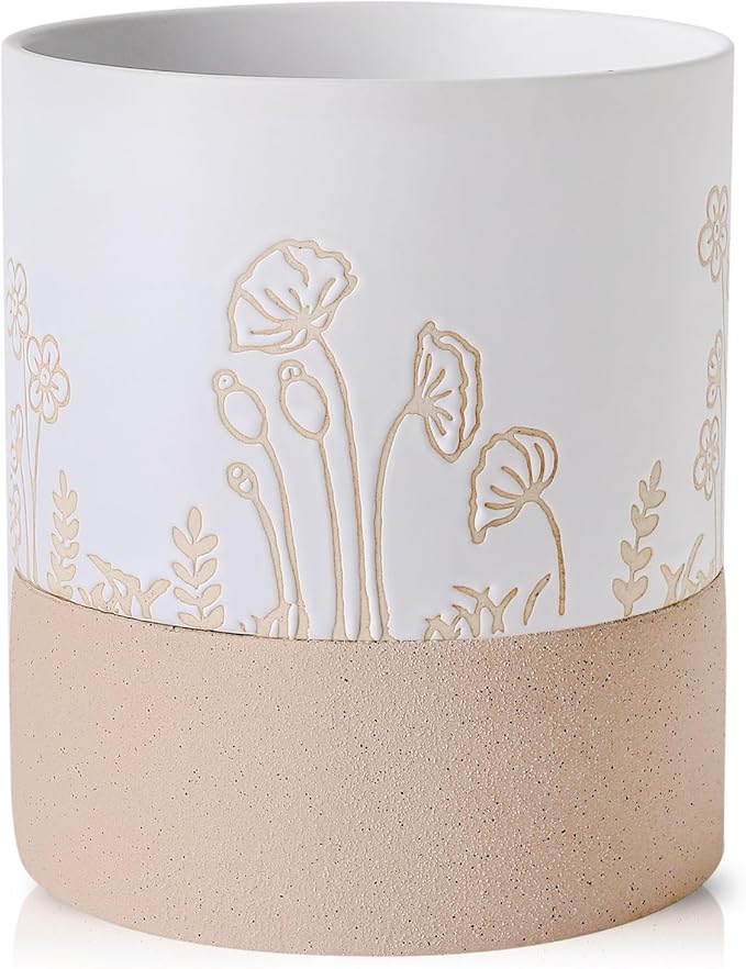 Nihow Self Watering Plant Pot: 6 Inch Ceramic Planter by Nihow