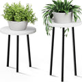 Plant Stand Indoor Tall: Corner Wood Plant Stand 2 Pack Mid Century Modern Decor by SAKSUNFORYOU