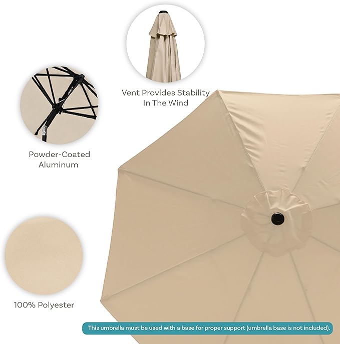 Sunnydaze Outdoor Patio Umbrella - Image 2