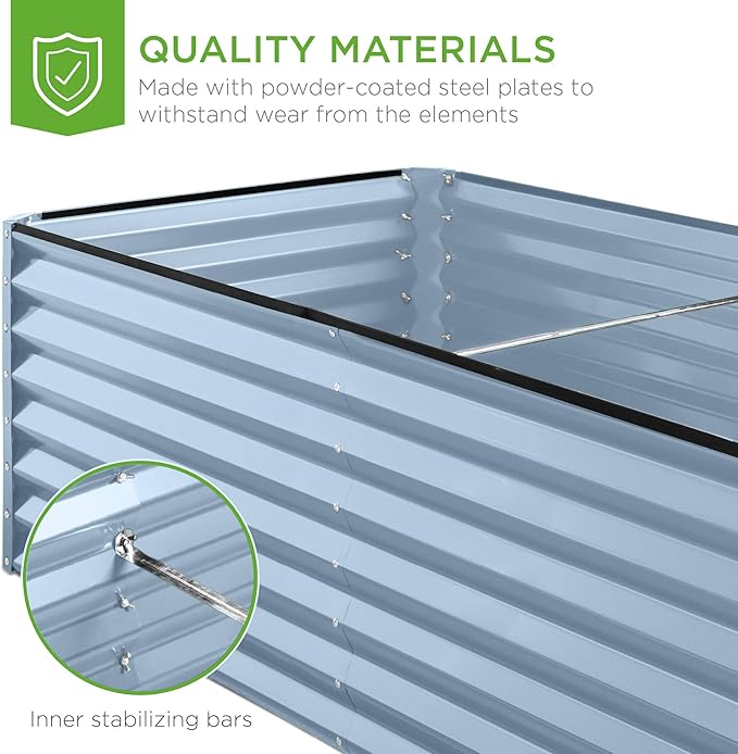 Best Choice Products 6x3x2ft Outdoor Metal Raised Garden Bed, Deep Root Box - Image 6