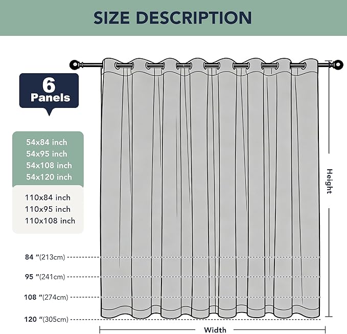 Extra Wide Outdoor Curtains Waterproof - Image 7