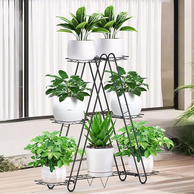 Heavy Duty Metal Plant Stand, Indoor Outdoor Plant Shelf & Rack - Image 3
