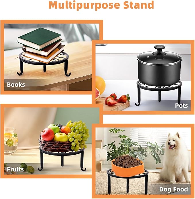 6-Pack Metal Plant Stand, Heavy Duty Flower Pot Stands - Image 6
