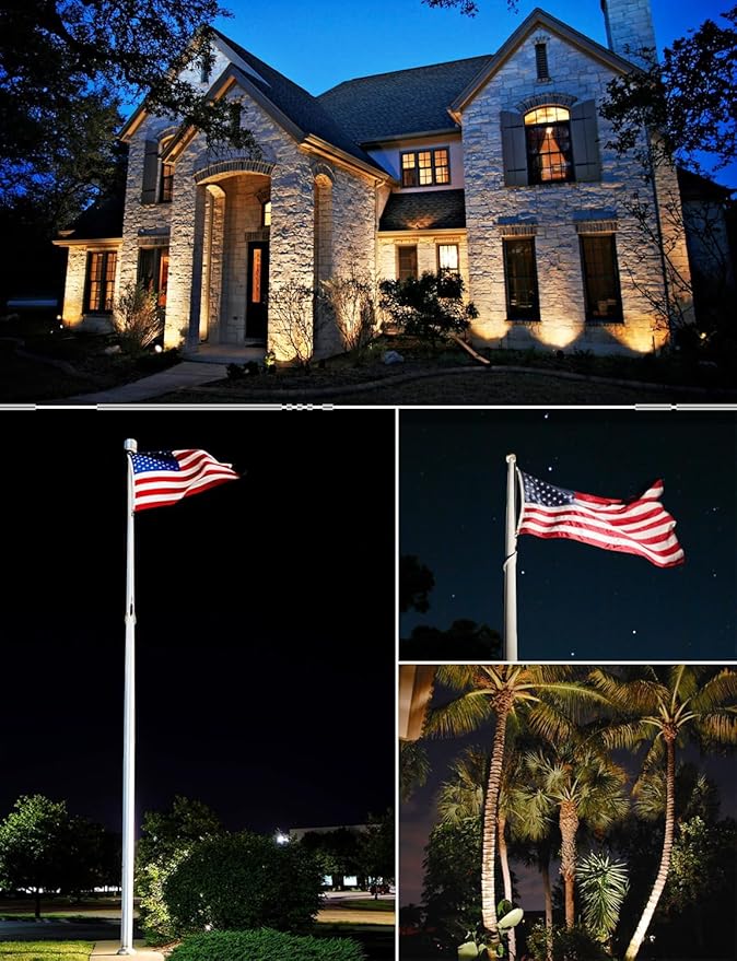 SUNVIE 30W Outdoor LED Spotlight 120V Waterproof Landscape Spotlights 3000LM - Image 4