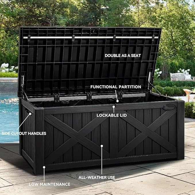 YITAHOME 150 Gallon Large Deck Box - Image 4