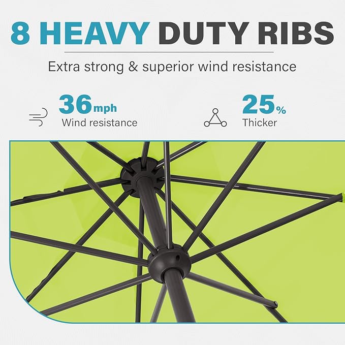 MEWAY 12ft Patio Umbrella Outdoor Table Umbrellas - Image 5