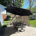 PURPLE LEAF 11 Feet Patio Umbrella Outdoor Cantilever Round Umbrella Aluminum by PURPLELEAF