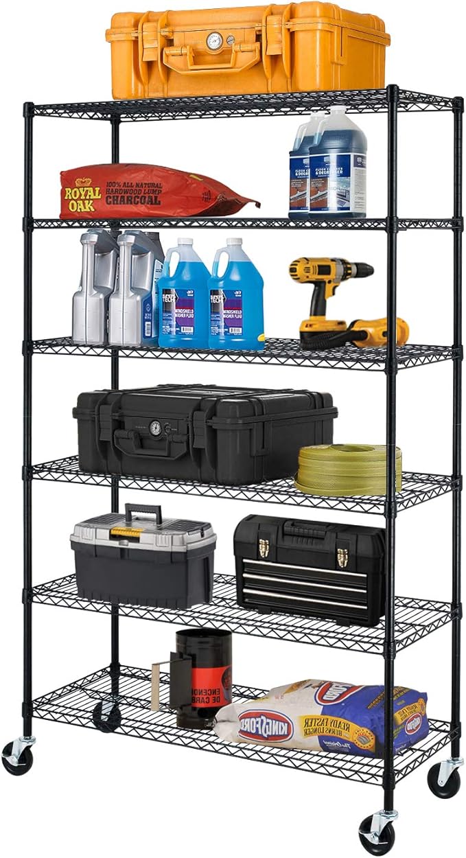 BestOffice | 6-Tier Wire Storage Shelves by BestOffice