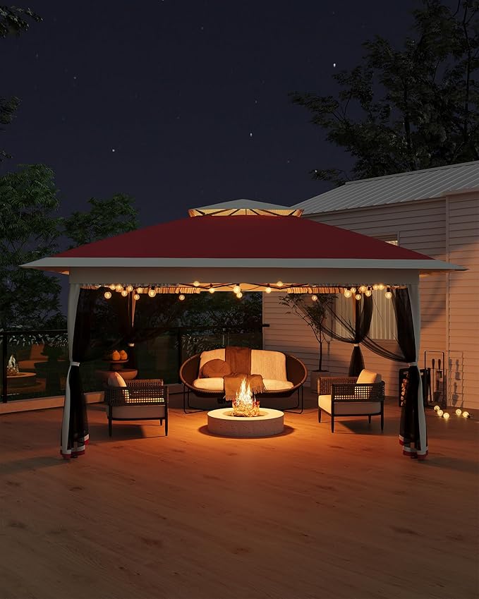 Canopy Tent 12x12 ft, Pop Up Gazebo One-Push Setup - Image 2
