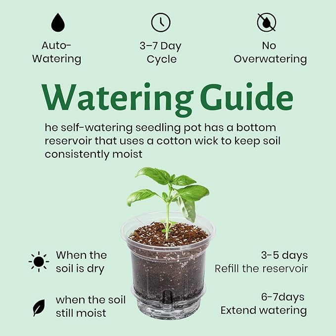 20 Pack 5 Inch Clear Self Watering Plant Pots - Image 6