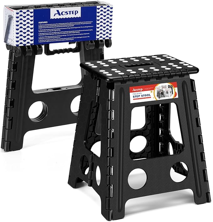 ACSTEP Folding Step Stool 16 Inch Heavy Duty Step Stool Foldable by ACSTEP
