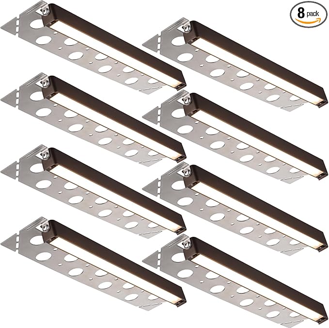 LEONLITE 8-Pack 12 Inch LED Hardscape Lighting, Update Retaining Wall Lights by LEONLITE